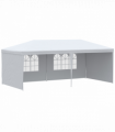 Garden Gazebo White Polyethylene Plastic 5.83m x 2.95m x 2.55m Large Spacious