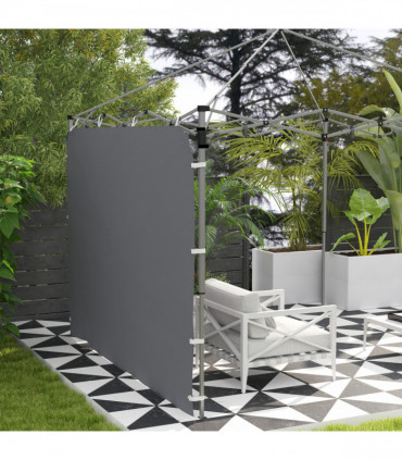 Beige Sidewall Panel for 3x3m Gazebo - Durable Oxford Fabric with Storage