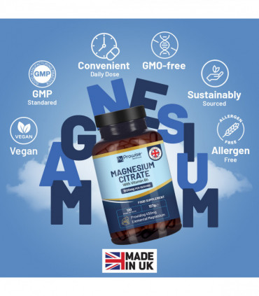 Magnesium Citrate Capsules 1500mg with Vitamin B6
