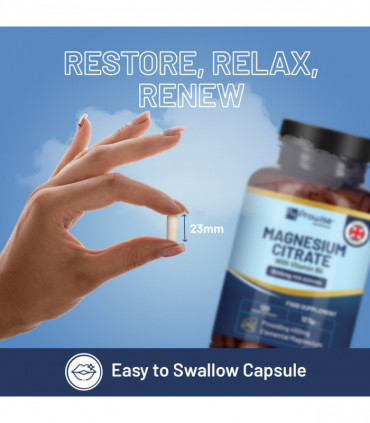 Magnesium Citrate Capsules 1500mg with Vitamin B6