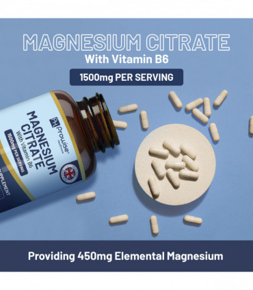 Magnesium Citrate Capsules 1500mg with Vitamin B6