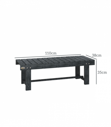 Outsunny 1.1M Outdoor Garden Bench Patio Loveseat Fir Wood 2 Person