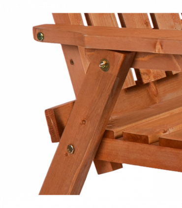 2-Seater Fir Wood Bench w/ Centre Table