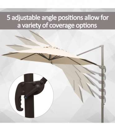 3 m Beach Hanging Umbrella Parasol