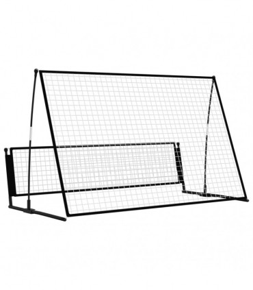 2 in 1 Soccer Rebounder Football Goal 202x104x120 cm Steel