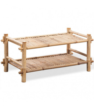2-Tier Bamboo Shoe Rack