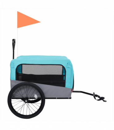 2-in-1 Pet Bike Trailer & Jogging Stroller Blue and Grey