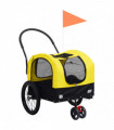 2-in-1 Pet Bike Trailer & Jogging Stroller Yellow and Black