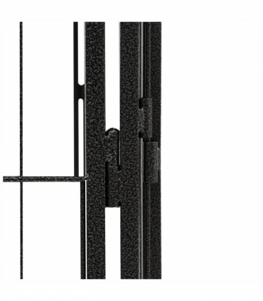 20-Panel Dog Playpen Black 50x100 cm Powder-coated Steel