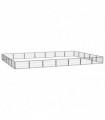 24-Panel Dog Playpen Black 100x50 cm Powder-coated Steel