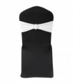 25 pcs White Stretchable Decorative Chair Band with Diamond Buckle