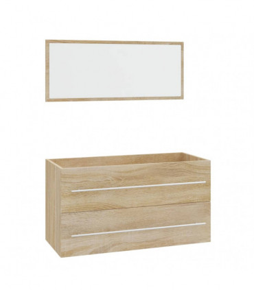 3 Piece Bathroom Furniture Set Sonoma Oak