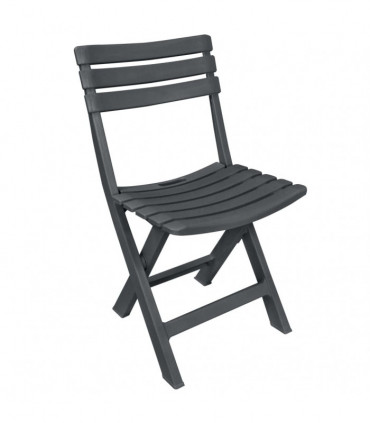 3 Piece Folding Bistro Set Plastic Anthracite