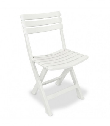 3 Piece Folding Bistro Set Plastic White