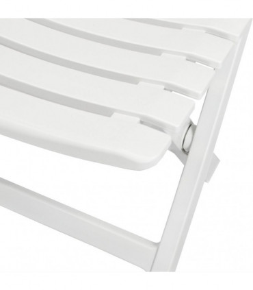 3 Piece Folding Bistro Set Plastic White