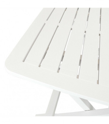 3 Piece Folding Bistro Set Plastic White