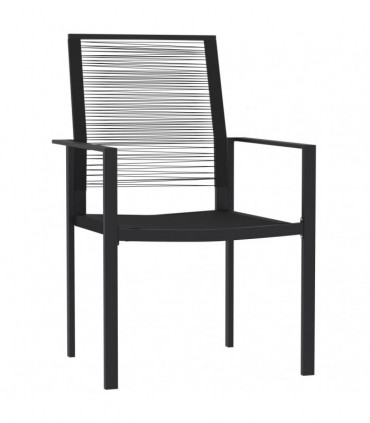 3 Piece Garden Dining Set Black