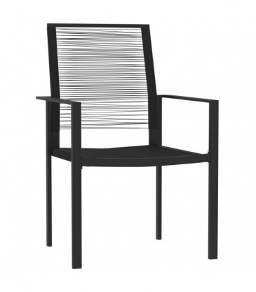 3 Piece Garden Dining Set Black