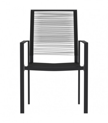 3 Piece Garden Dining Set Black