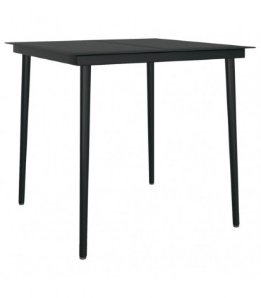 3 Piece Garden Dining Set Brown and Black