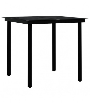 3 Piece Outdoor Dining Set Brown and Black