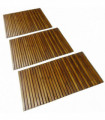 3 pcs Acacia Bath Mat 80 x 50 cm