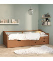 vidaXL 3-Seater Day Bed with Drawers Honey Brown Solid Pinewood 90x200 cm