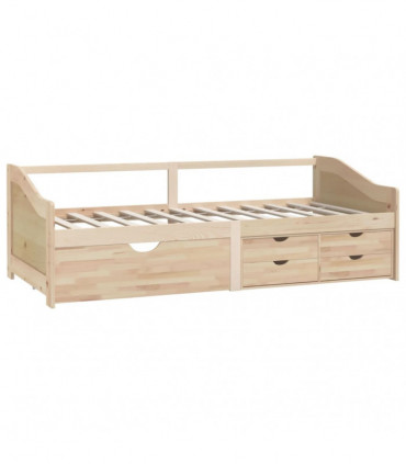 vidaXL 3-Seater Day Bed with Drawers Solid Pinewood 90x200 cm