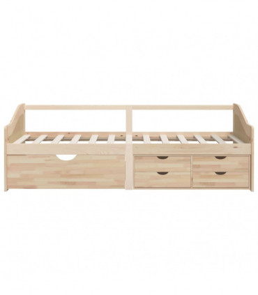 vidaXL 3-Seater Day Bed with Drawers Solid Pinewood 90x200 cm