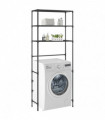 3-Tier Storage Rack over Laundry Machine Black 69x28x169 cm