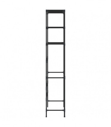 3-Tier Storage Rack over Laundry Machine Black 69x28x169 cm