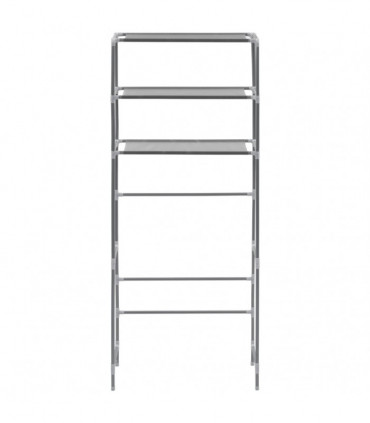 3-Tier Storage Rack over Laundry Machine Silver 69x28x169 cm
