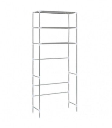 3-Tier Storage Rack over Laundry Machine Silver 69x28x169 cm