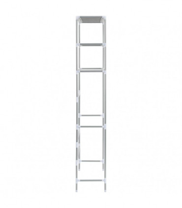 3-Tier Storage Rack over Laundry Machine Silver 69x28x169 cm