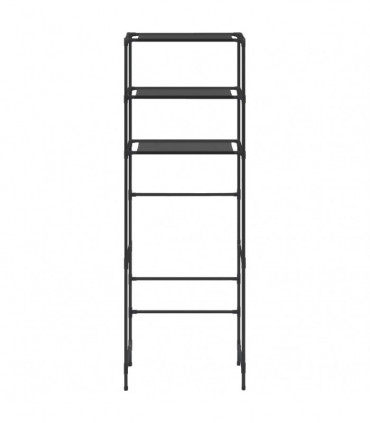 3-Tier Storage Rack over Toilet Black 53x28x169 cm