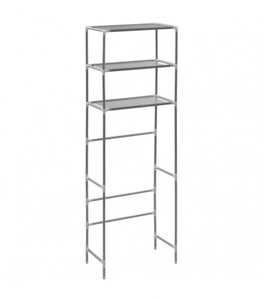3-Tier Storage Rack over Toilet Silver 53x28x169 cm