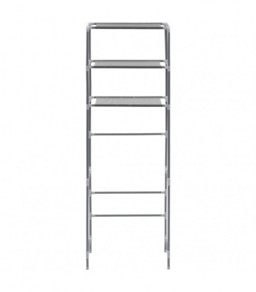 3-Tier Storage Rack over Toilet Silver 53x28x169 cm