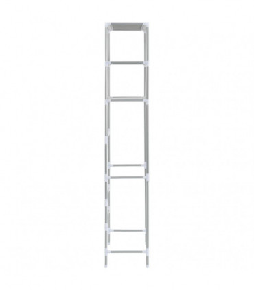 3-Tier Storage Rack over Toilet Silver 53x28x169 cm