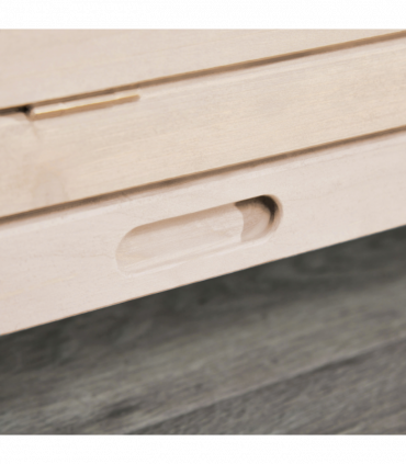 3-Tier Wooden Hamster Cage, Roden Small Animals Hutch, Ladders, Natural Wood