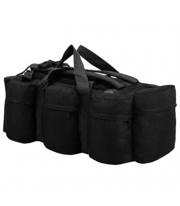 3-in-1 Army-Style Duffel Bag 120 L Black