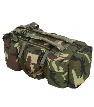 3-in-1 Army-Style Duffel Bag 120 L Camouflage