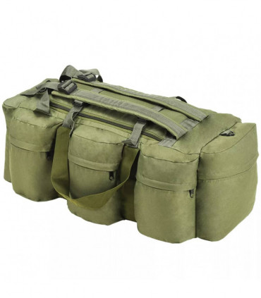 3-in-1 Army-Style Duffel Bag 120 L Olive Green