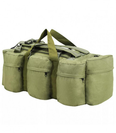 3-in-1 Army-Style Duffel Bag 120 L Olive Green