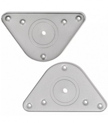 4 Height Adjustable Table Legs Brushed Nickel 1100 mm