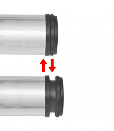 4 Height Adjustable Table Legs Brushed Nickel 710 mm