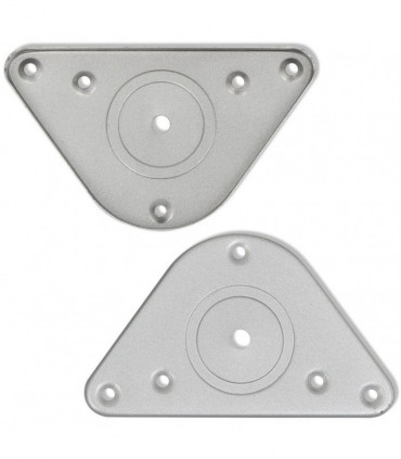 4 Height Adjustable Table Legs Brushed Nickel 870 mm