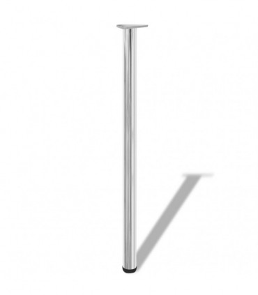4 Height Adjustable Table Legs Chrome 1100 mm