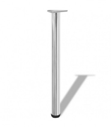 4 Height Adjustable Table Legs Chrome 710 mm