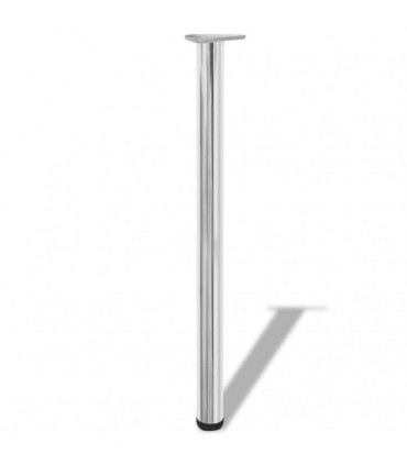 4 Height Adjustable Table Legs Chrome 870 mm