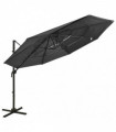 4-Tier Parasol with Aluminium Pole Anthracite 3x3 m